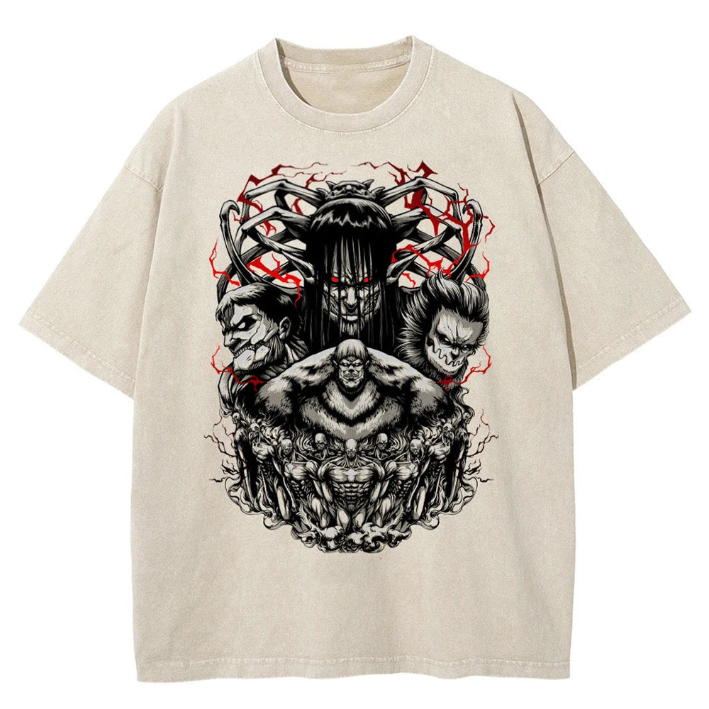 Each T-Shirt showcases striking graphics inspired by Attack on Titan. | If you are looking for more Attack of Titan Merch, We have it all! | Check out all our Anime Merch now!