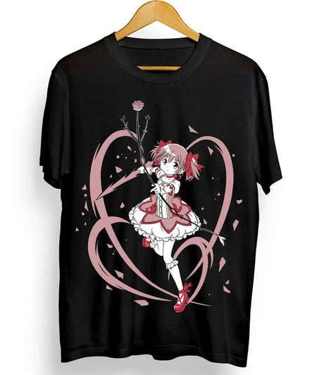 This tee captures the magic of Madoka. If you're looking for more Puella Magi Madoka Magica  merch, we have it all! Check out our anime merch now—free shipping!