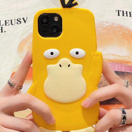Soft Silicone Psyduck 3D Stereoscopic Phone Cases