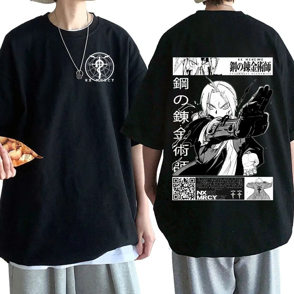 This shirt embodies the spirit of adventure in the world of Fullmetal. If you are looking for more Fullmetal  Merch, We have it all!| Check out all our Anime Merch now!