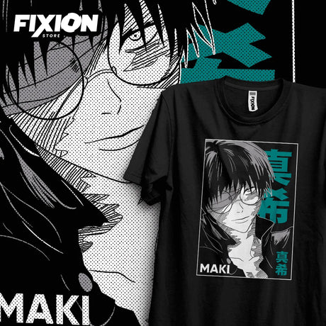 Here at Everythinganimee we have the best anime shirts in the world.
Dive into the supernatural battles of Jujutsu Kaisen with this fierce Maki Zenin Tee, showcasing the determined and bold character in a striking design.
