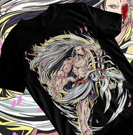 Here at Everythinganimee we have only the best anime merch! Free Global Shipping.
Channel the divine power of Buddha with this striking Record of Ragnarok T-Shirt, featuring the enlightened one in his most powerful form.