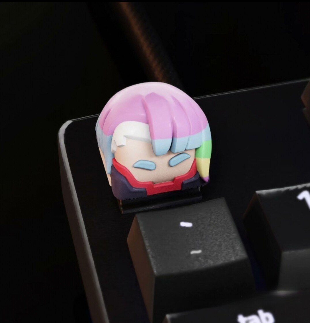 Original Cyberpunk: Edgerunners Anime Keycaps Custom 3D Resin Key Cap for Mechanical Keyboard Cute Artisan Keycap Gift, everythinganimee