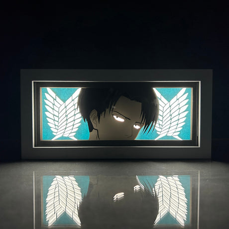 Paper Cut Anime Led Light Box Attack on Titan Levi for Room Decor Bedside Table Lamps Shingeki No Kyojin Lightbox Eren Yeager, everythinganimee