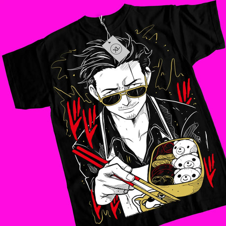 Here at Everythinganimee we have the best anime shirts in the world.
Step into the life of a reformed Yakuza turned househusband with this incredible "The Way of The Househusband" tee.