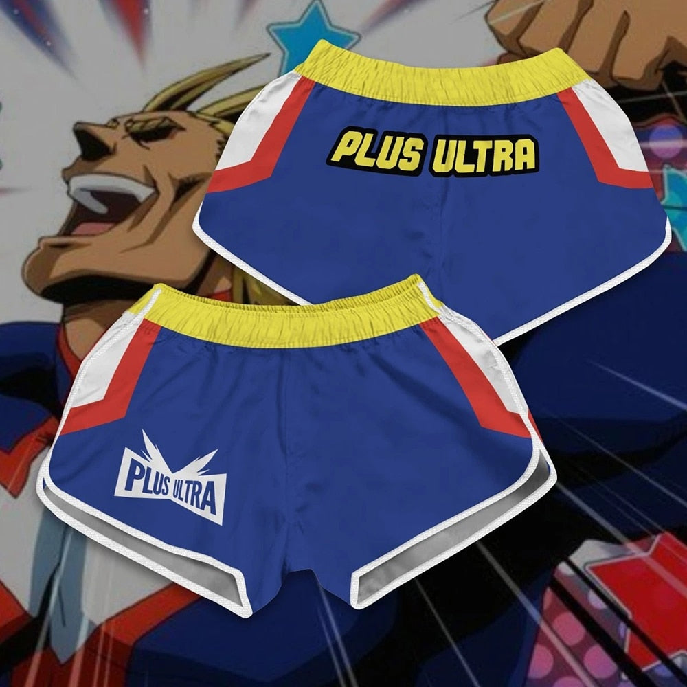 Anime My Hero Academia PLUS ULTRA Panties All·Might Cosplay Beach Shorts For Women Men Summer Sports Loose Shorts Everythinganimee, anime merch, anime gear, anime, anime stuff, buy anime, Manga Otaku Cosplay Japan Animation Shonen Shoujo Seinen Shojo Mecha Fandom Subtitle Dubbed Fanart MyAnimeList MangaStream Studio Ghibli
