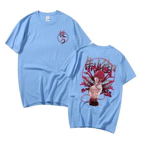 This shirt embodies the spirit of adventure in the world of Chainsaw Man . If you are looking for more Chainsaw Man  Merch, We have it all!| Check out all our Anime Merch now!