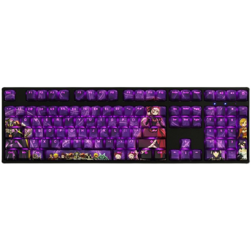 Overlord Albedo Anime Keycap Set - 108 Keys, 5 Sides PBT Dye Subbed Keycaps