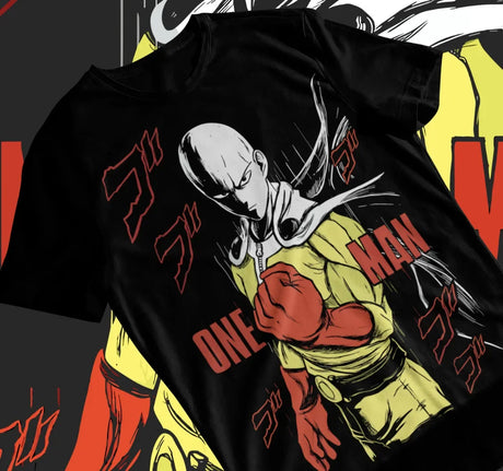 Here at Everythinganimee we have only the best anime merch! Free Global Shipping.
Channel the unbeatable strength of Saitama with this epic One Punch Man T-Shirt.