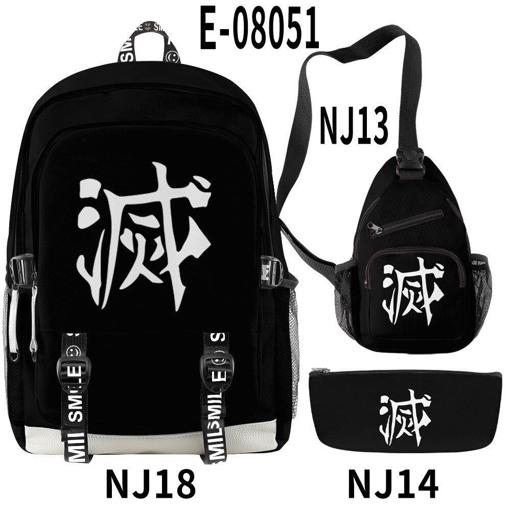 Demon Slayer Kimetsu No Yaiba 3pcs/Set Bags