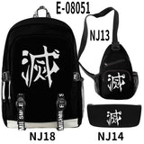 Demon Slayer Kimetsu No Yaiba 3pcs/Set Bags
