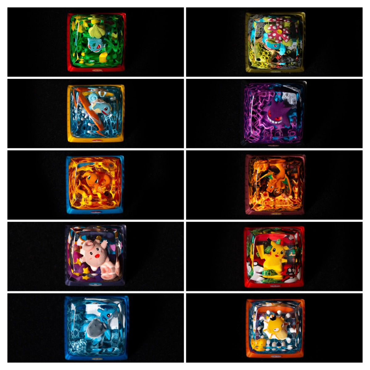 Pokemon Pikachu Custom Resin Micro Transparent KeyCaps
