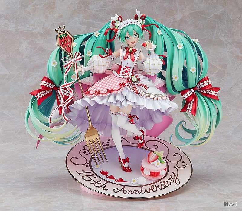 This figurine showcase Hatsune Miku in a whimsical, dessert-themed ensemble. | If you are looking for more Vocaloid Merch, We have it all! | Check out all our Anime Merch now!