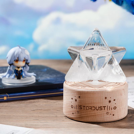 Forecast Predictor Monitor Bottle Anime Vocaloid Star Dust Storm Glass Weather Bottle Wooden Base Barometer Birthday Gift Moeyu, everythinganimee