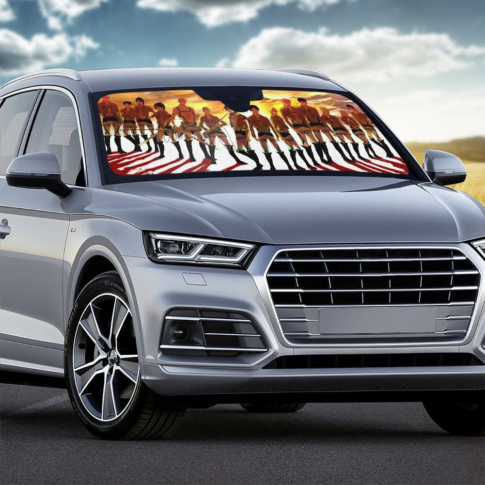 This sunshade captures the power of Attack on Titan. Want more Attack on Titan merch? We’ve got it all. Explore our anime store now—free shipping on everything!