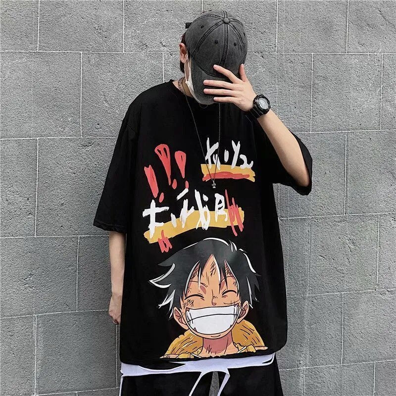 This tee captures the magic of Monkey D. Luffy. If you're looking for more One Piece merch, we have it all! Check out our anime merch now—free shipping!