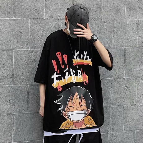 This tee captures the magic of Monkey D. Luffy. If you're looking for more One Piece merch, we have it all! Check out our anime merch now—free shipping!