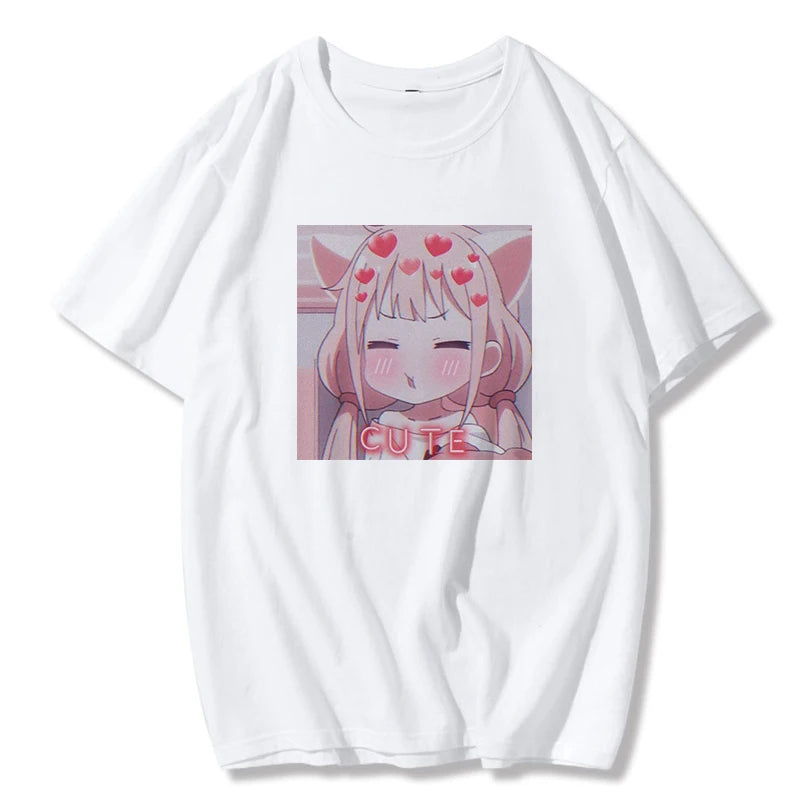 This tee adorned with a unique anime girl character print, rendered in charming kawaii art style. If you are looking for more Anime Merch, We have it all! | Check out all our Anime Merch now!