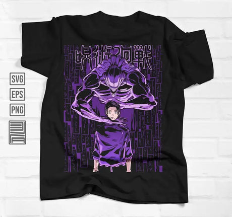 Here at Everythinganimee we have the best anime shirts in the world.
Step into the shadows with this intense design featuring a character and their fearsome, looming presence. This tee captures the raw, chilling energy that fans of supernatural anime crave.