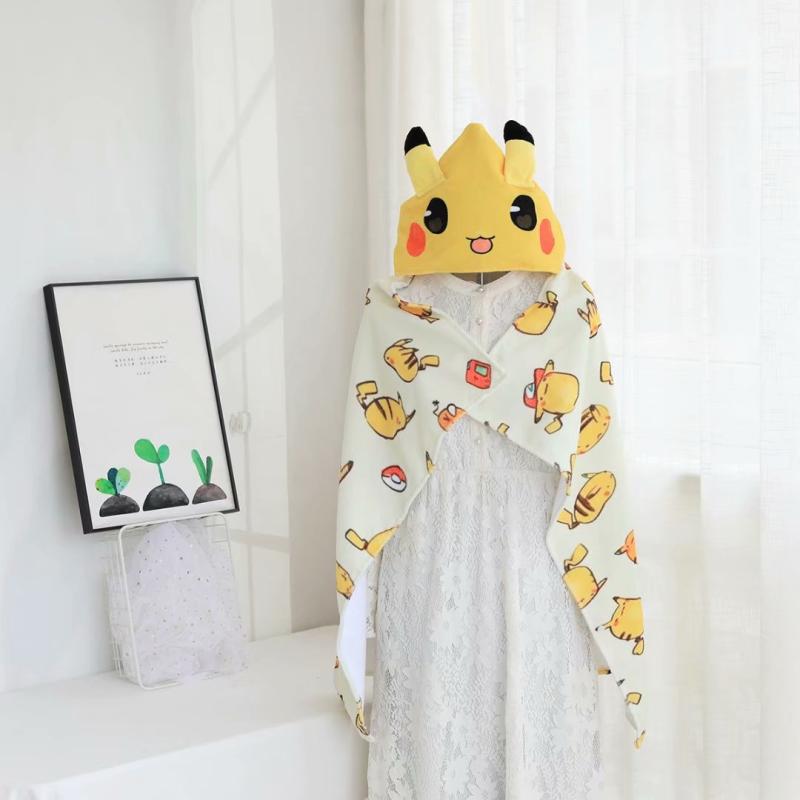 Pokemon Pikachu Hooded Bath Towel Cape