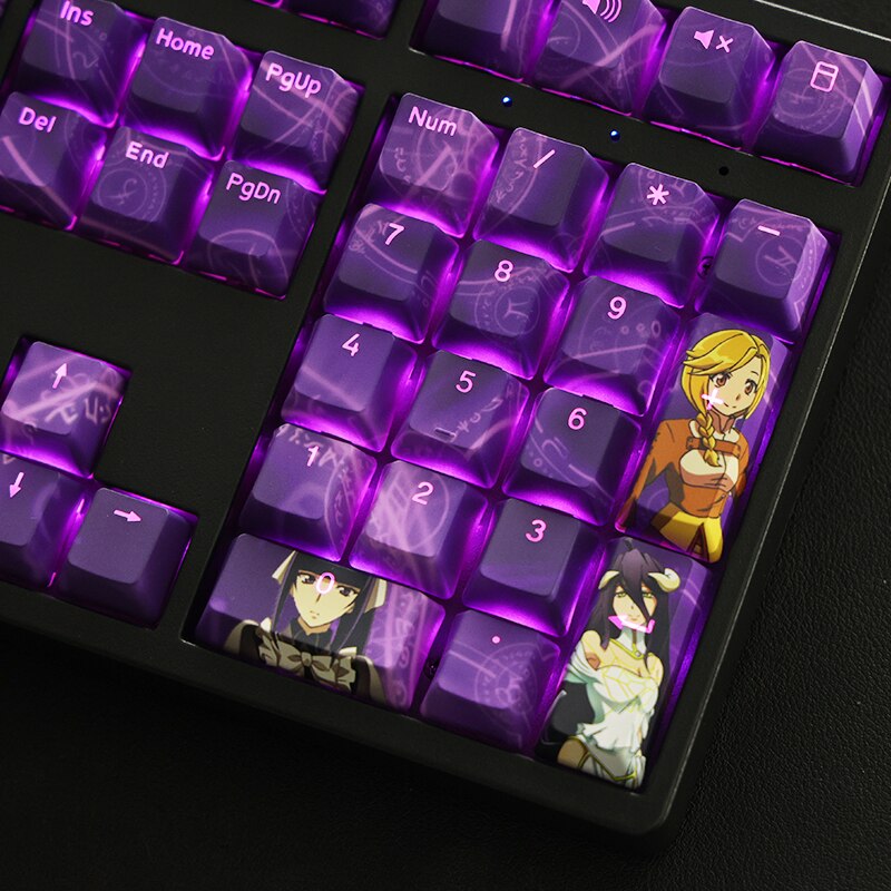 Overlord Albedo Anime Keycap Set - 108 Keys, 5 Sides PBT Dye Subbed Keycaps