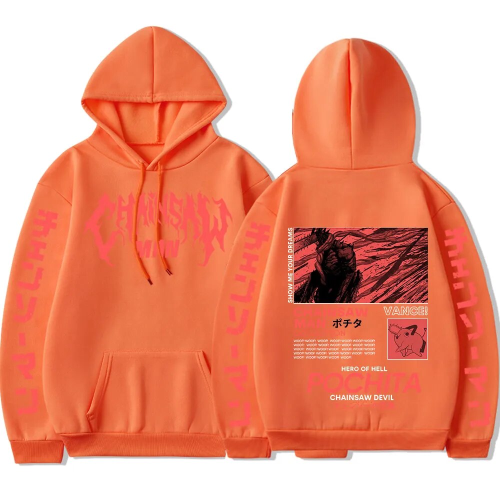 Stay warm in style and let the devil within you shine show off your new hoodie| If you are looking for more Chainsaw Man Merch, We have it all!| Check out all our Anime Merch now!