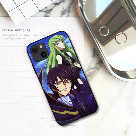 Elevate your phone's style and protection with the Lelouch & CC  Phone Case | If you are looking for more Code Geass Merch, We have it all! | Check out all our Anime Merch now!