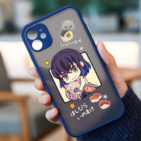 Kimetsu No Yaiba Demon Slayer Anime Phone Case for IPhone 14 12 13 Mini 11 Pro Max X XR XS MAX 7 8 Plus Matte Hard PC Back Cover, everythinganimee