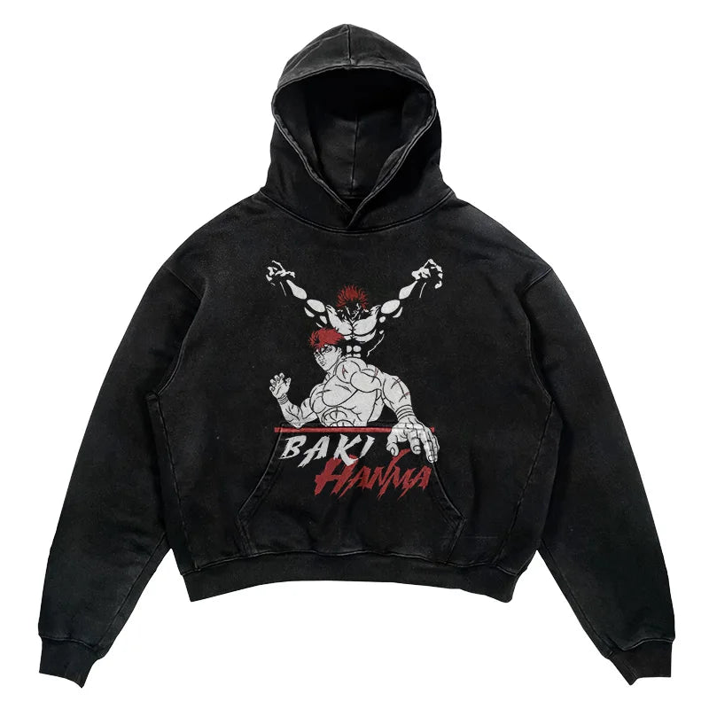 This Hoodie celebrates the beloved Baki Series, ideal for both Autumn & Winter. | If you are looking for more Baki Merch, We have it all! | Check out all our Anime Merch now!
