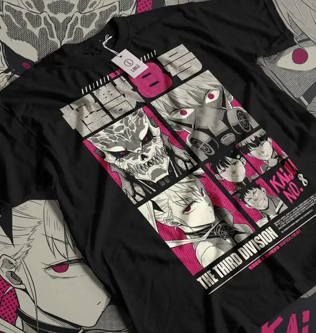 Here at Everythinganimee we have only the best anime merch! Free Global Shipping.
Celebrate the thrilling world of Kaiju No. 8 with this high-quality shirt featuring a dynamic collage of your favorite characters. From the fierce kaiju forms to the determined heroes, this shirt captures the essence of the series in bold, striking detail.
