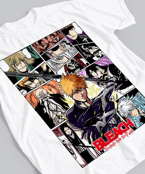 This tee captures the magic of Battle Montage. If you're looking for more Battle merch, we have it all! Check out our anime merch now—free shipping!