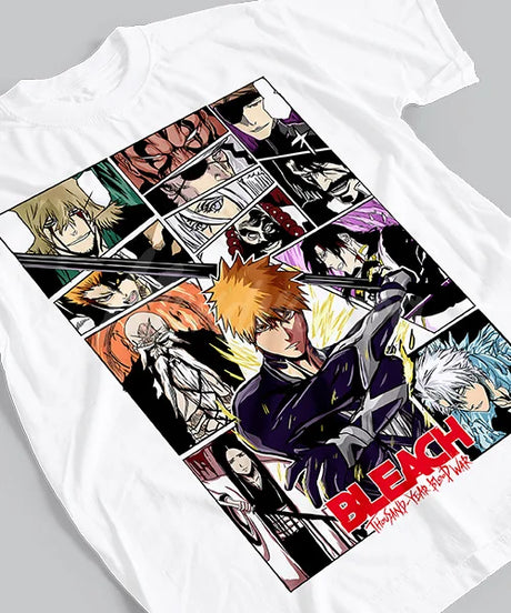 This tee captures the magic of Battle Montage. If you're looking for more Battle merch, we have it all! Check out our anime merch now—free shipping!