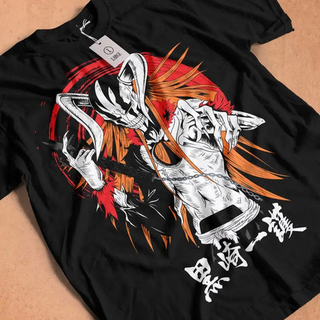 Here at Everythinganimee we have only the best anime merch! Free Global Shipping.
Unleash the fury of Ichigo's Vasto Lorde form with this striking Bleach T-Shirt. Featuring bold, dynamic artwork of Ichigo in his most fearsome transformation,