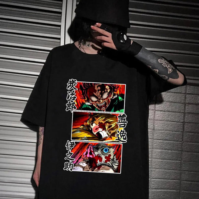 This shirt embodies the spirit of adventure in the world world of Demon Slayer. If you are looking for more Demon Slayer Merch, We have it all!| Check out all our Anime Merch now!