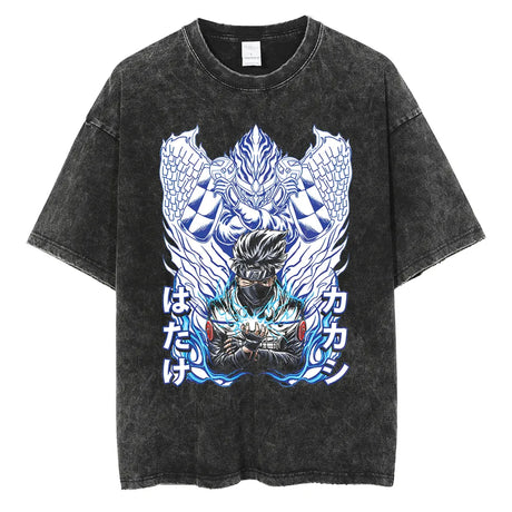 unlock your inner ninja with our Kakashi Hatake's Chidori Vintage Tee | Here at Everythinganimee we have the worlds best anime merch | Free Global Shipping