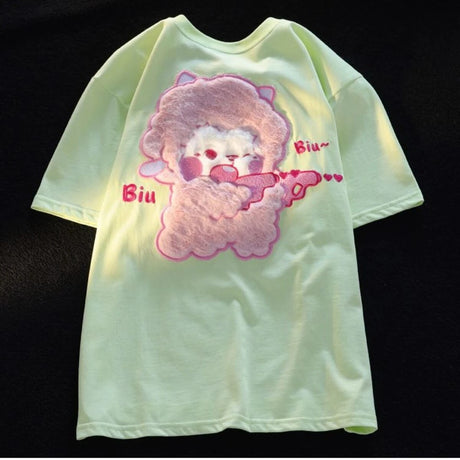 Dive into a world where cute meets comfort with our Lamb Plush T-shirt. If you are looking for more Lamb Anime Merch, We have it all!| Check out all our Anime Merch now!