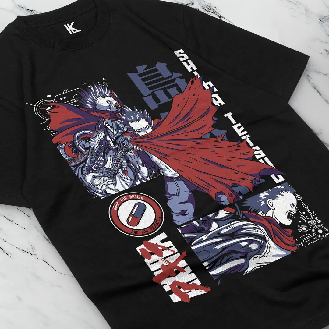 Here at Everythinganimee we have the best anime shirts in the world.
Embrace the raw power of Tetsuo Shima with this striking tee inspired by the iconic Akira. Showcasing Tetsuo's transformation with bold colors and intense graphics, this shirt captures the chaotic energy that defines the character.
