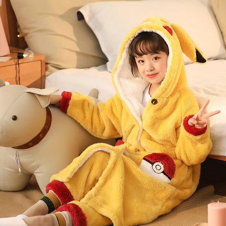 Pokemon Pikachu Cozy Coral Velvet Nightgown