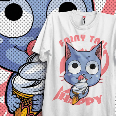 This tee captures the magic of Happy. If you're looking for more Fairy Tail merch, we have it all! Check out our anime merch now—free shipping!