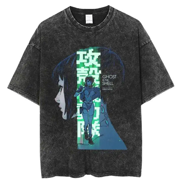 Here at Everythinganimee we have the best anime shirts in the world. 
Step into the futuristic world of Ghost in the Shell with the Cybernetic Soul Tee.