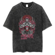 Anime Jujutsu Kaisen Washed Black Tshirt Men Streetwear Hip Hop Graphic T-Shirts Harajuku Summer Casual 100% Cotton Tops Tees, everythinganimee