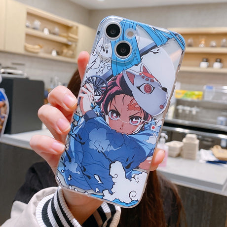 Japan Anime Demon Slayer Case for IPhone 11 12 13 14 Pro Max 6s 7 8Plus X XR XS SE Phone Case Kimetsu No Yaiba TPU Cover Coque, everythinganimee