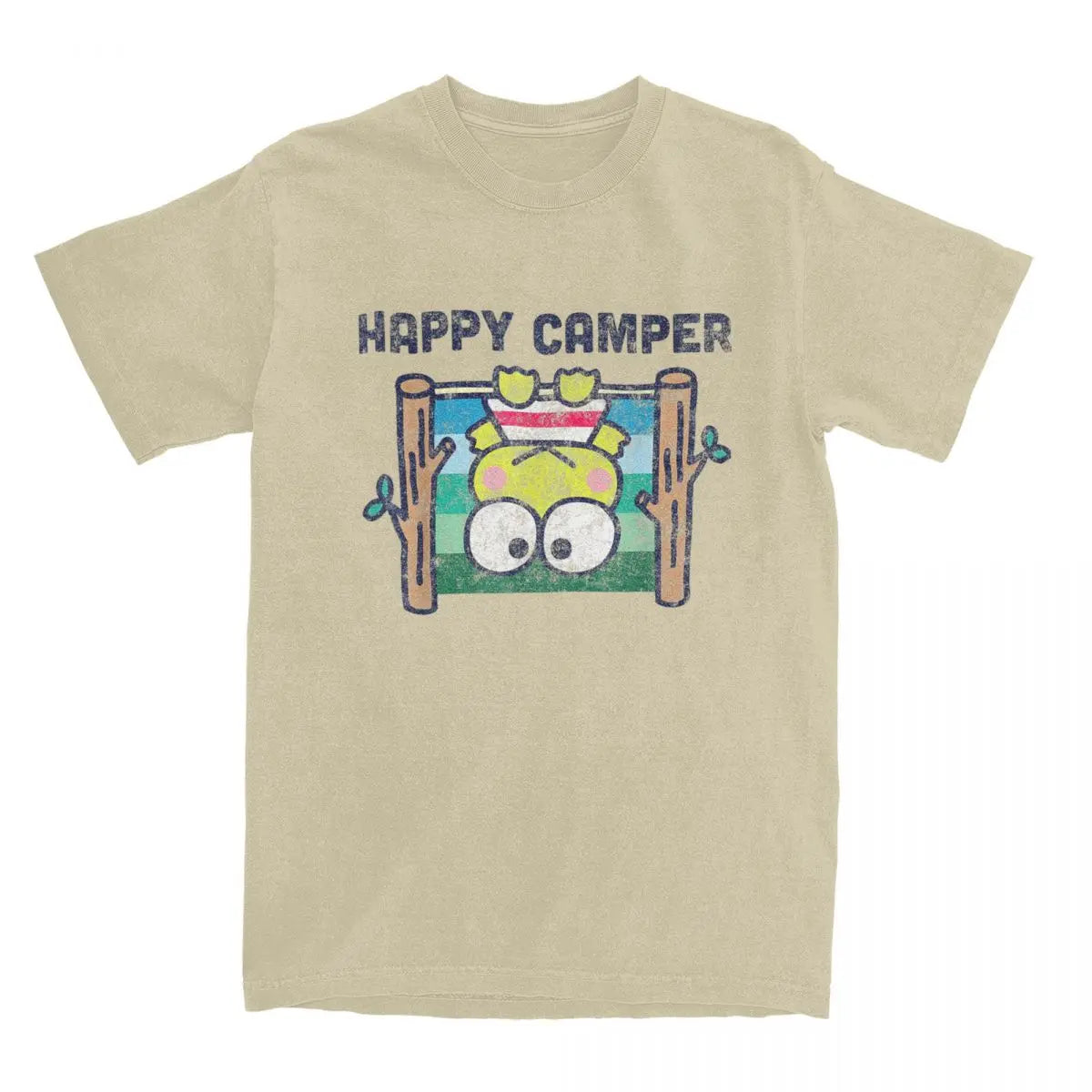 Perfect gift fro everyone is our Sanrio Keroppi "Happy Camper" Tee | Here at Everythinganimee we have the worlds best anime merch | Free Global Shipping