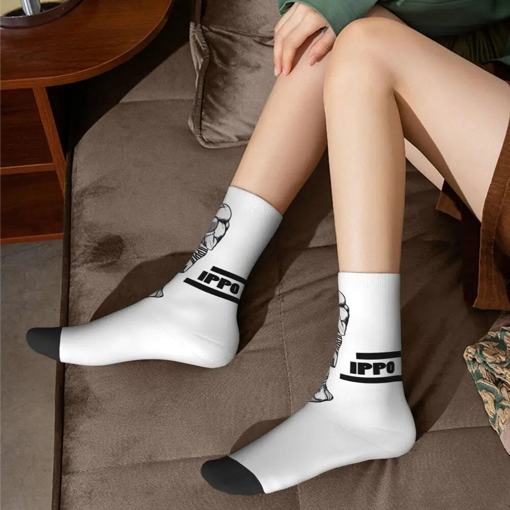 Keep your feet warm in style! These socks capture the essence of Makunouchi. If you are looking for Hajime No Ippo Merch, We have it all! | check out all our Anime Merch now!