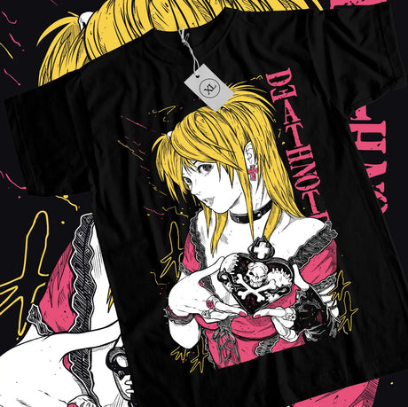 Here at Everythinganimee we have the best anime shirts in the world. 
Embrace the dark and stylish world of Death Note with this stunning Misa Amane tee.