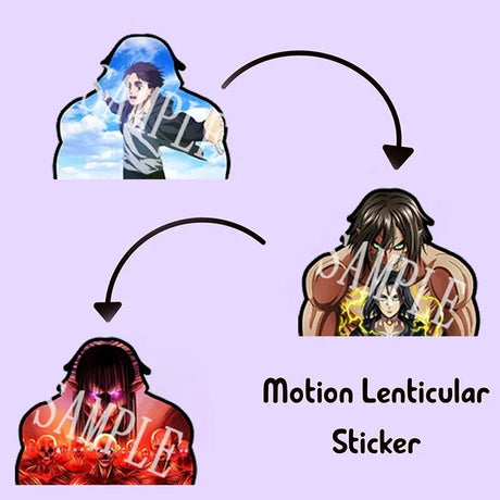 This sticker brings the formidable of Eren to life with its unique motion. If you are looking for more Attack on Titan Merch, We have it all! | Check out all our Anime Merch now!