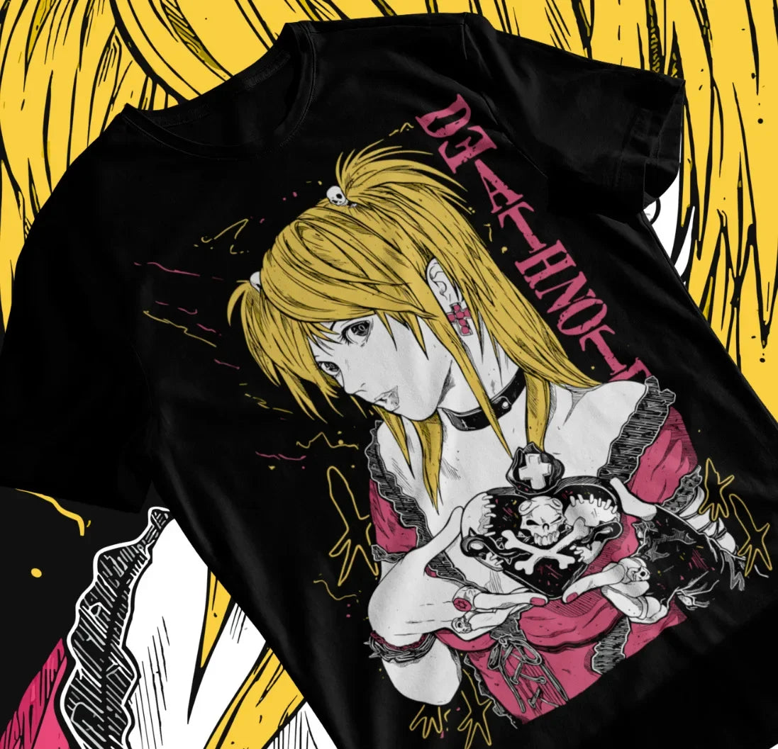 This tee captures the magic of Misa Amane. If you're looking for more Death Note merch, we have it all! Check out our anime merch now—free shipping!