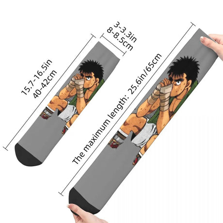 These socks capture the essence ofMakunouchi , the legendary boxer. If you are looking for Hajime No Ippo Merch, We have it all! | check out all our Anime Merch now! 