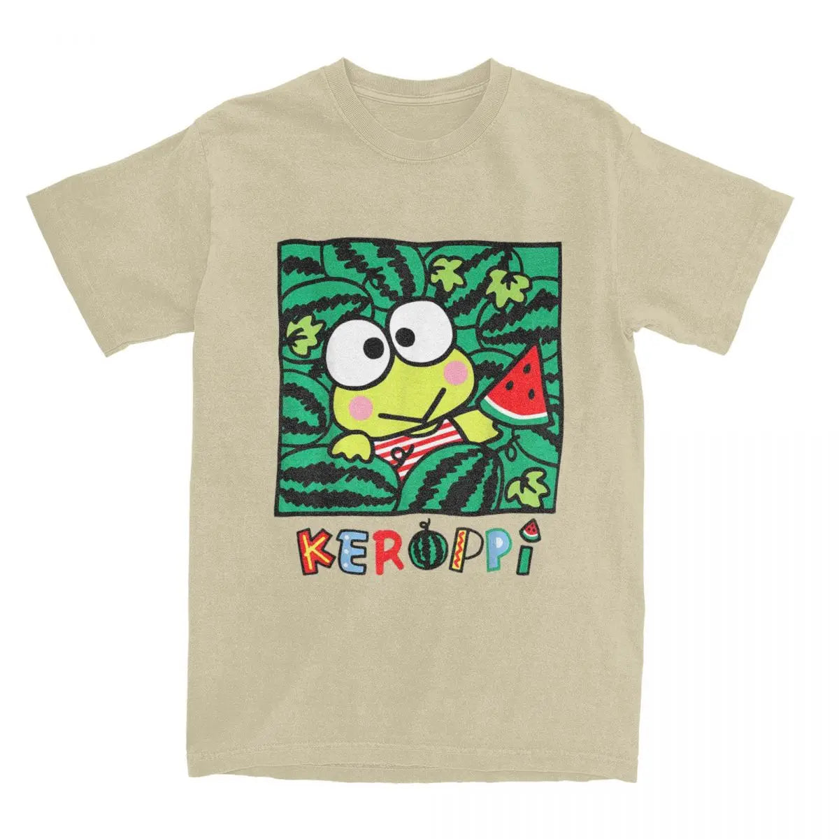 Become the cutest ever with our Sanrio Keroppi Watermelon Whimsy Tee | Here at Everythinganimee we have the worlds best anime merch | Free Global Shipping