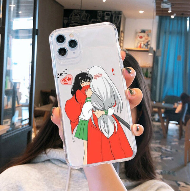 Hot Japan Anime Inuyasha Higurash Phone Case For iPhone 14 13 12 11 Pro Max Mini X XS XR Fundas Coque For iPhone 7 8 Plus Cover, everythinganimee